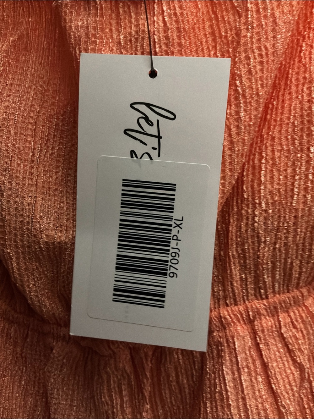 12th Tribe Peach Halter Tie-Front Wide-Leg Jumpsuit - Picture 12 of 13